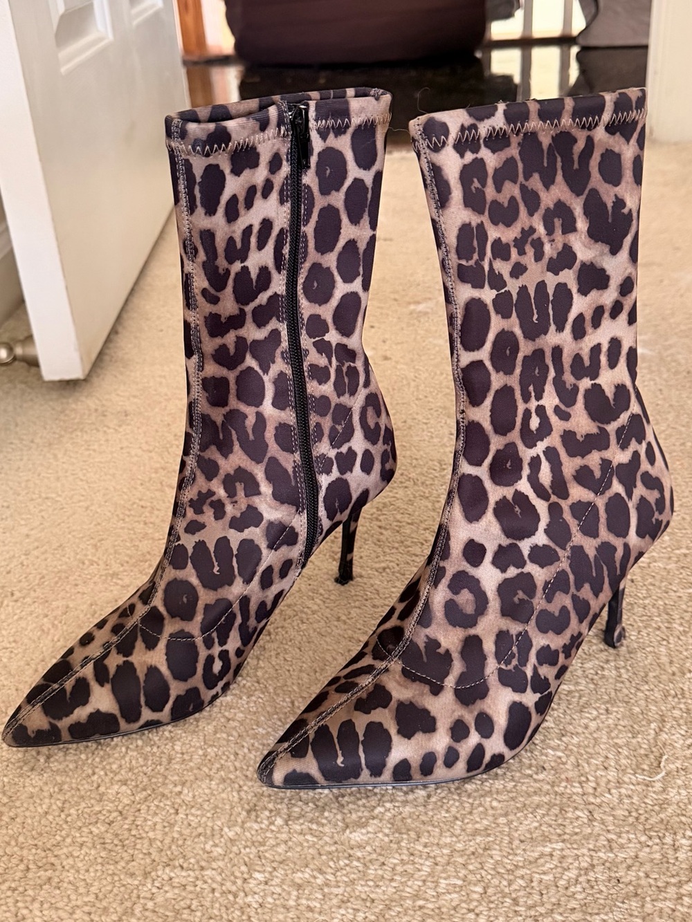 Steve Madden Brown Leopard Heeled Boots